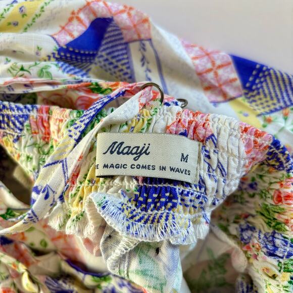 Maaji Countryside Aurora Floral V-Neckline Maxi Cover Up Dress Size Medium NWT - Picture 7 of 8